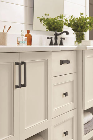 Amerock Cabinet Pull Matte Black 5-1/16 inch (128 mm) Center-to-Center Appoint 1 Pack Drawer Pull Cabinet Handle Cabinet Hardware