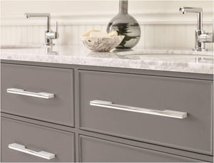 Amerock Cabinet Pull Polished Chrome 6-5/16 inch (160 mm) Center to Center Separa 1 Pack Drawer Pull Drawer Handle Cabinet Hardware