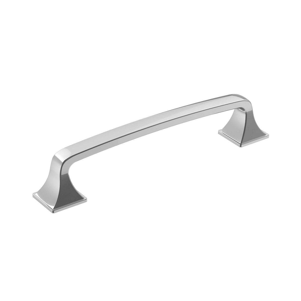 Amerock Cabinet Pull Polished Chrome 5-1/16 inch (128 mm) Center-to-Center Ville 1 Pack Drawer Pull Cabinet Handle Cabinet Hardware
