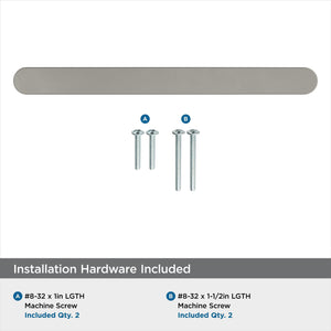 Amerock Cabinet Pull Satin Nickel 5-1/16 inch (128 mm) Center-to-Center Rift 1 Pack Drawer Pull Cabinet Handle Cabinet Hardware