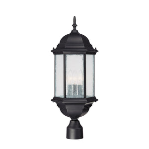 Capital Lighting 9837BK Main Street 3 Light Outdoor Post Lantern Black