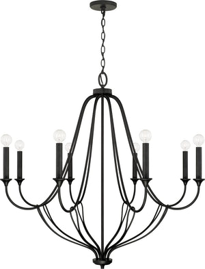 Capital Lighting 441681BI Bentley 8 Light Chandelier Black Iron