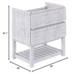 Fresca FCB3130RWH-FS Fresca Formosa 29" Floor Standing Open Bottom Modern Bathroom Cabinet in Rustic White