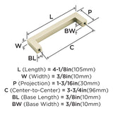 Amerock Cabinet Pull Golden Champagne 3-3/4 inch (96 mm) Center to Center Monument 1 Pack Drawer Pull Drawer Handle Cabinet Hardware