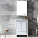 Fresca FVN8125HA Fresca Allier Rio 24" Ash Gray Modern Bathroom Vanity w/ Medicine Cabinet