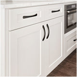 Jeffrey Alexander 678-18MB 18" Center-to-Center Matte Black Wheeler Appliance Handle