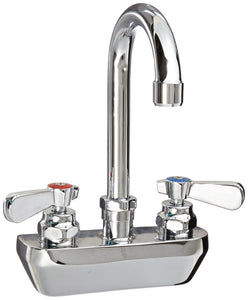John Boos PBF-4SM-3GLF Heavy Duty Gooseneck Faucet, for ProBowl Sinks, Low-Lead, 4
