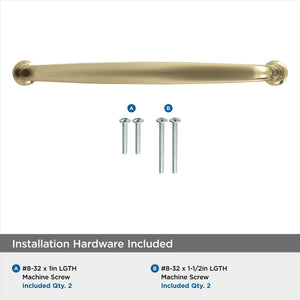 Amerock Cabinet Pull Golden Champagne 6-5/16 in (160 mm) Center-to-Center Drawer Pull Renown Kitchen and Bath Hardware Furniture Hardware