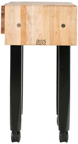 John Boos PCA1-C-BK Pca1 18x18x10" Maple Butcher Block w/Knife Holder and Casters,Black Legs PCA BLOCK 18X18X10 W/HOLDER&CAS CRM