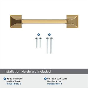 Amerock Cabinet Pull Champagne Bronze 3-3/4 inch (96 mm) Center-to-Center Exceed 1 Pack Drawer Pull Cabinet Handle Cabinet Hardware