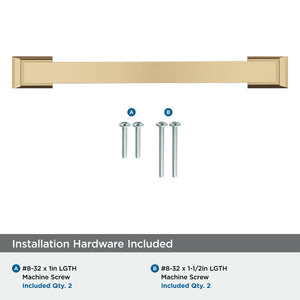 Amerock Cabinet Pull Champagne Bronze 6-5/16 in (160 mm) Center-to-Center Drawer Pull Candler Kitchen and Bath Hardware Furniture Hardware