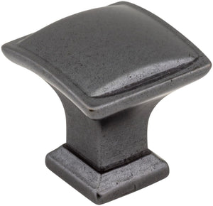 Jeffrey Alexander 435DACM 1-1/4" Overall Length Gun Metal Square Annadale Cabinet Knob