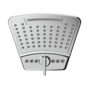 PULSE ShowerSpas 2056-CH PowerShot Air-Infused Curved 3-Pattern Showerhead, 8
