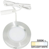 Task Lighting L-PS-FR-3BA-50 180 Lumen Pearl Series Puck Light, Brushed Aluminum 5000K Daylight White