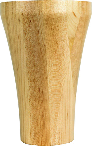 Hardware Resources BF16-3-6-WB 4" W x 4" D x 6" H White Birch Contemporary Cove Bun Foot