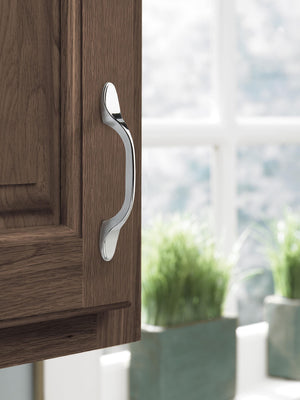 Amerock Cabinet Pull Polished Chrome 3 inch (76 mm) Center-to-Center Ravino 1 Pack Drawer Pull Drawer Handle Cabinet Hardware