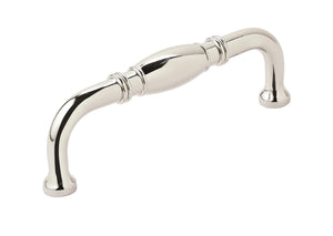 Amerock Cabinet Pull Polished Nickel 3-3/4 inch (96 mm) Center to Center Granby 1 Pack Drawer Pull Drawer Handle Cabinet Hardware