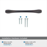 Amerock Cabinet Pull Oil Rubbed Bronze 3-3/4 inch (96 mm) Center to Center Vaile 1 Pack Drawer Pull Drawer Handle Cabinet Hardware