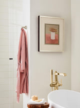 Amerock BH36050BBZ Golden Champagne Double Robe Hook 2-15/16 in. (75 mm) Length Towel Holder Davenport Towel Hook for Bathroom Bathroom Hardware Bath Accessories