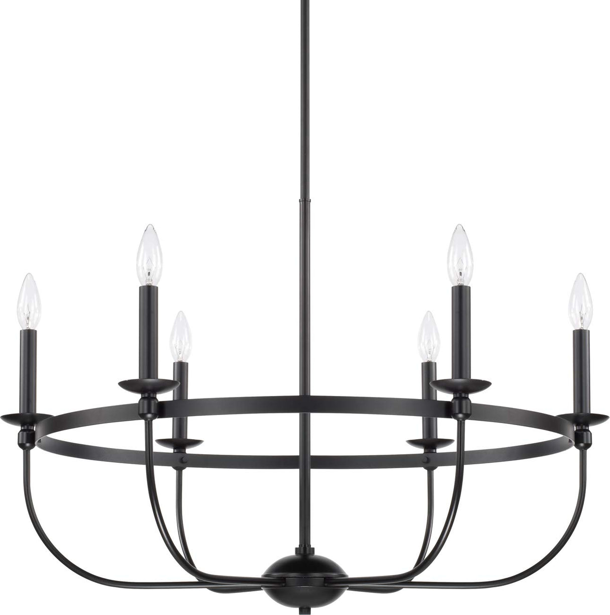 Capital Lighting 425161MB Rylann 6 Light Chandelier Matte Black