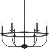 Capital Lighting 425161MB Rylann 6 Light Chandelier Matte Black