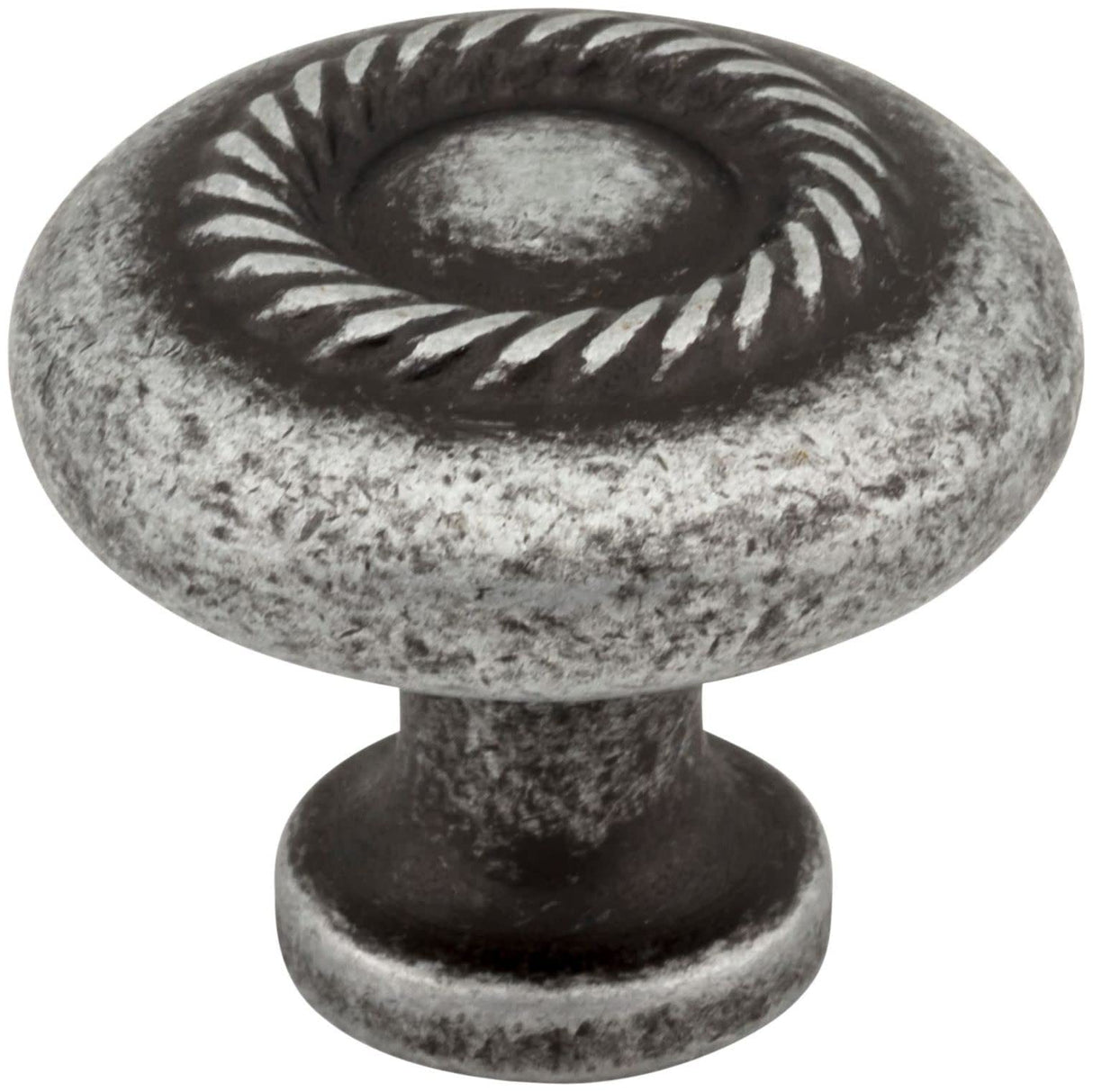 Jeffrey Alexander Z117-SIM 1-1/4" Diameter Distressed Antique Silver Lenoir Cabinet Knob