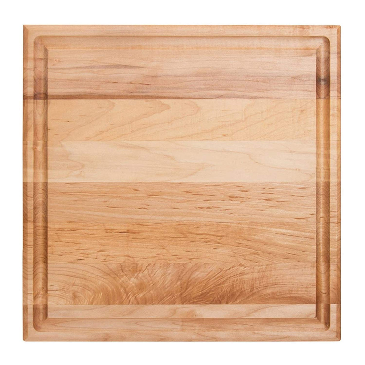 John Boos CB1052-1M1515175 Maple Wood Cutting Board for Kitchen Prep, 15x15 Inch, 1.5 Inch Thick Edge Grain Reversible Square Charcuterie Block with Juice Groove 15X15X1.75 MPL-EDGE GR-REV-