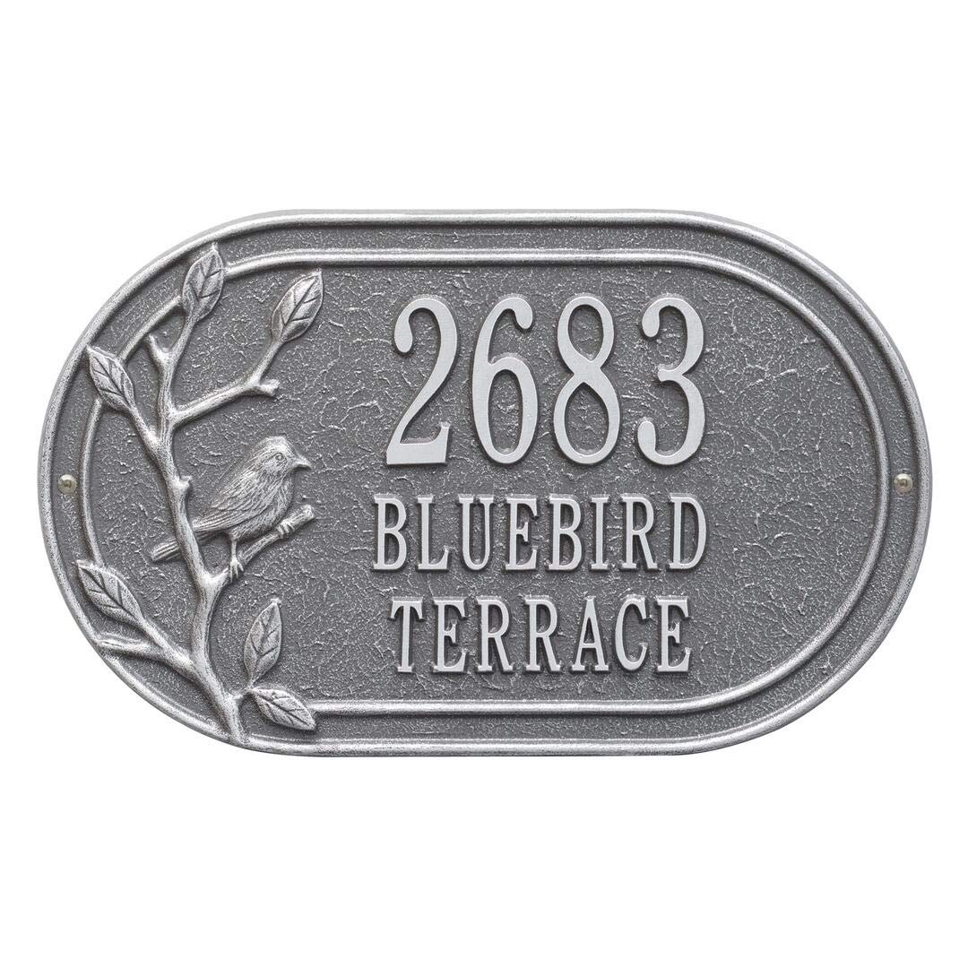 Whitehall 3110PS - Personalized Woodridge Bird Oval Plaque - Standard - Wall - 3 Line