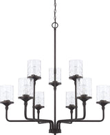 Capital Lighting 428891MB-451 Colton 9 Light Chandelier Matte Black