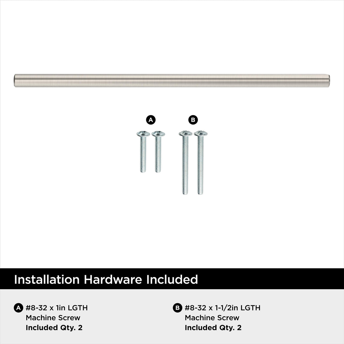 Amerock BP40521CSG9 Sterling Nickel Cabinet Pull 8-13/16 inch (224mm) Center-to-Center Cabinet Hardware Bar Pulls Furniture Hardware Drawer Pull