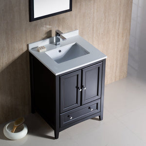 Fresca FVN2024ES Fresca Oxford 24" Espresso Traditional Bathroom Vanity