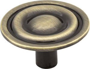 Elements 875AB 1-5/16" Diameter Brushed Antique Brass Kingsport Cabinet Mushroom Knob