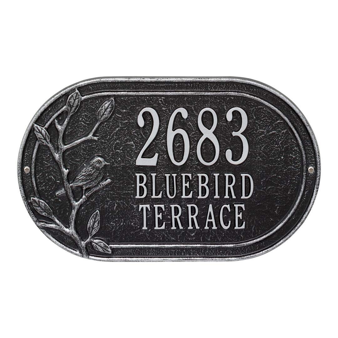 Whitehall 3110BS - Personalized Woodridge Bird Oval Plaque - Standard - Wall - 3 Line