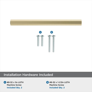 Amerock Cabinet Pull Golden Champagne 3-3/4 in (96 mm) Center-to-Center Drawer Pull Caliber Kitchen and Bath Hardware Furniture Hardware