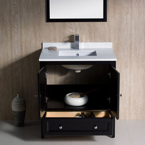 Fresca FVN2030ES Fresca Oxford 30" Espresso Traditional Bathroom Vanity