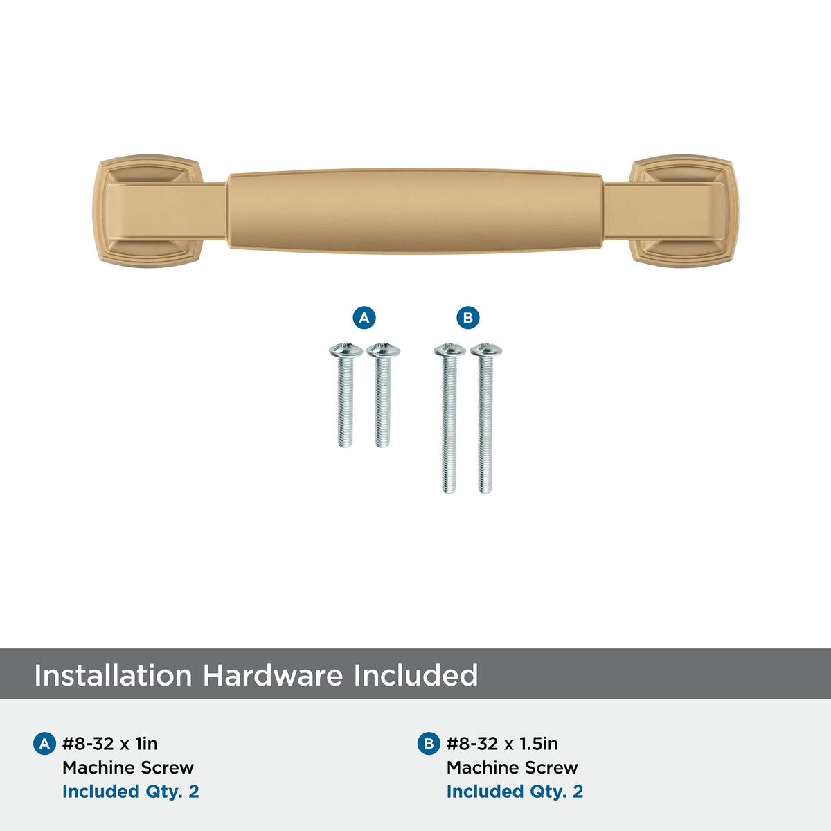 Amerock Cabinet Pull Champagne Bronze 3-3/4 inch (96 mm) Center-to-Center Stature 1 Pack Drawer Pull Cabinet Handle Cabinet Hardware