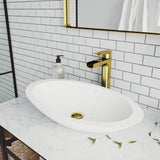 VIGO Amada 10.375 inch H Single Hole Single Handle Bathroom Faucet in Matte Gold - Vessel Sink Faucet VG03026MG