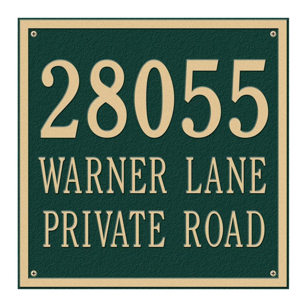 Whitehall 2118GG - Personalized Square Plaque - Estate - Wall - 3 line