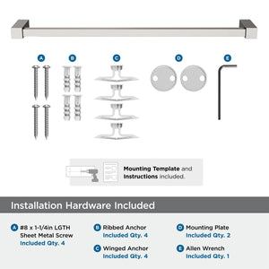 Amerock BH36083G10 Brushed Nickel Towel Bar 18 in (457 mm) Towel Rack Monument Bathroom Towel Holder Bathroom Hardware Bath Accessories