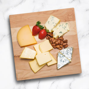 John Boos B12S Small Maple Cutting Board for Kitchen Prep 12 x Inches, 1.5 Inches Thick Edge Grain Square Charcuterie Block with Wooden Bun Feet 12X12X1.5 MPL-EDGE GR-MPL BUN FT