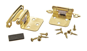 Amerock Cabinet Hinge Variable Overlay Hinge Polished Brass 2 Pack Self-Closing Hinge Face Mount Hinge Cabinet Door Hinge