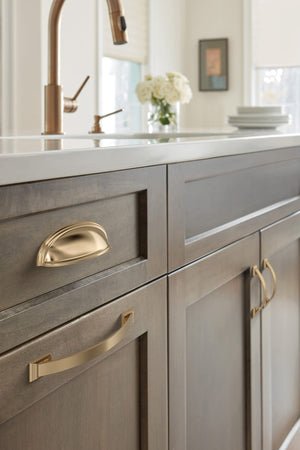 Amerock Cabinet Pull Champagne Bronze 3-3/4 in (96 mm) Center-to-Center Drawer Pull Candler Kitchen and Bath Hardware Furniture Hardware