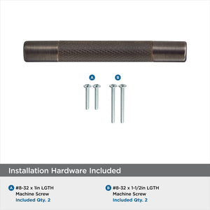 Amerock BP36557ORB Kitchen Cabinet Pull Oil Rubbed Bronze 3 in & -3/4 in (76 mm & 96 mm) Center-to-Center Bronx 1 Pack Furniture Hardware Cabinet Handle Bathroom Drawer Pull