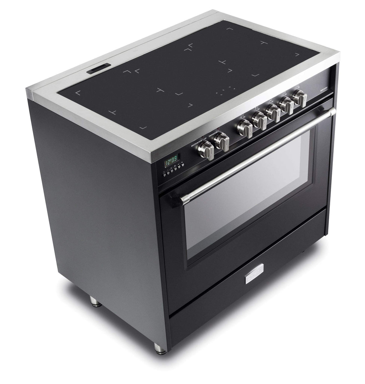 Verona VDFSIE365E Designer 36" Induction Single Oven Range - Matte Black