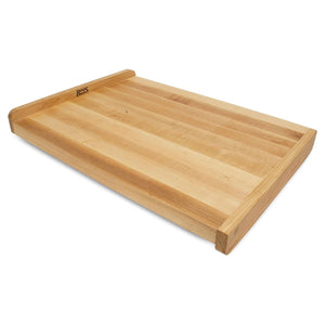 John Boos KNEB23 Maple Wood Cutting Board for Kitchen Prep, 23.75" x 17.25", 1.25 Inch Thick, Edge Grain Reversible Charcuterie Block with Juice Groove 23.75X17.25 MPL-EDGE GR-KNEAD BRD-