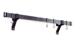 Enclume WB4/RB48 HS SET 48" Rolled End Bar w/ 4" Wall Brackets & 12 Hooks HS