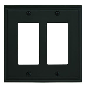 Amerock Wall Plate Black Bronze 2 Rocker Switch Plate Cover Mulholland 1 Pack Decora Wall Plate Light Switch Cover