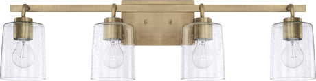 Capital Lighting 128541AD-449 Greyson 4 Light Vanity Aged Brass