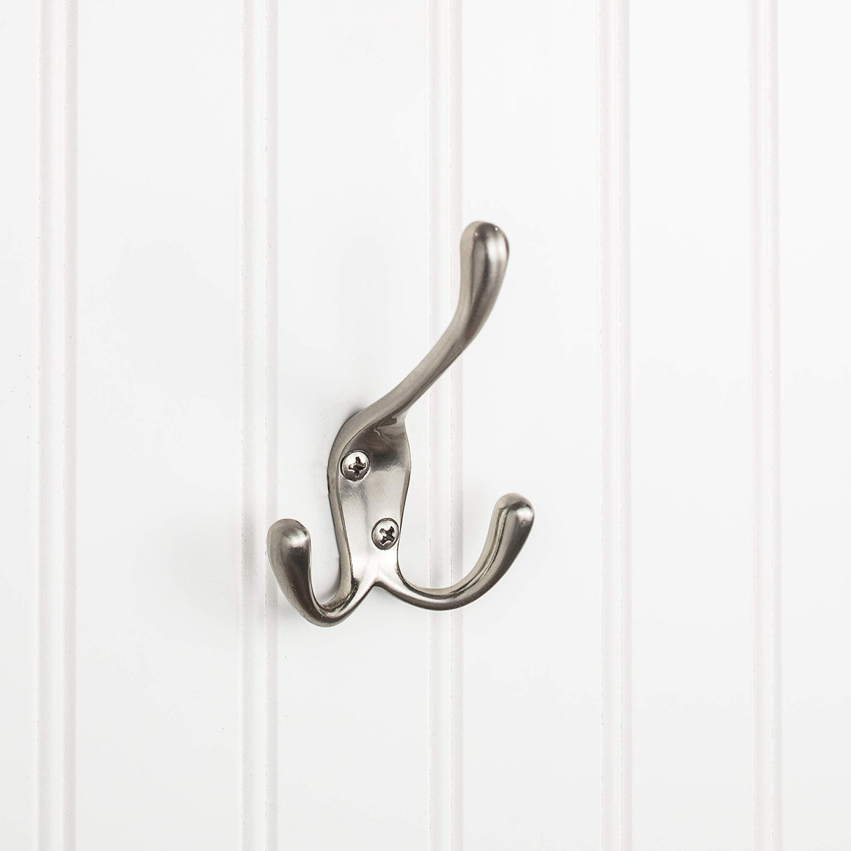 Elements YT40-400SN 4" Satin Nickel Large Triple Prong Wall Mounted Hook