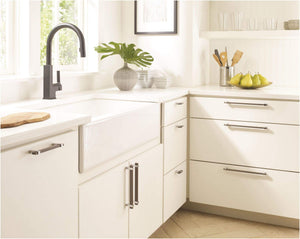 Amerock Cabinet Pull Silver Champagne/Black Nickel 5-1/16 inch (128 mm) Center to Center Mulino 1 Pack Drawer Pull Drawer Handle Cabinet Hardware